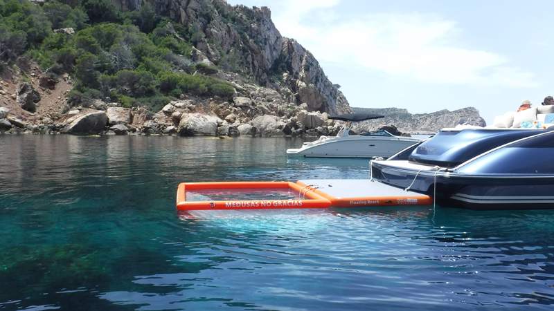 IBIZA Set - Boat Pool 5 x 4m & Inflatable Platform 4 x 2m